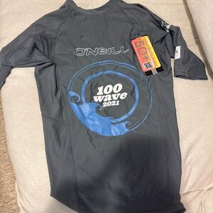 O'Neill Dark Gray and Blue Rash Guard